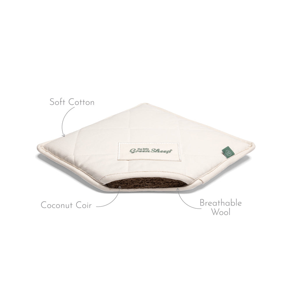 Drap-housse en coton pour lit double - Vert ancien/fleuri - Home All Drap-housse en coton pour lit double - Vert ancien/fleuri - Home All