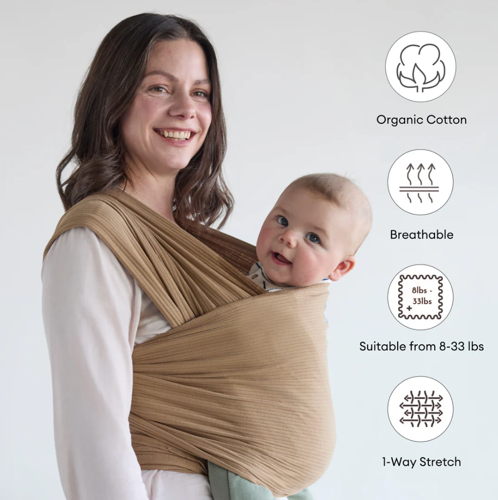 Babywrap i økologisk ribfløjl