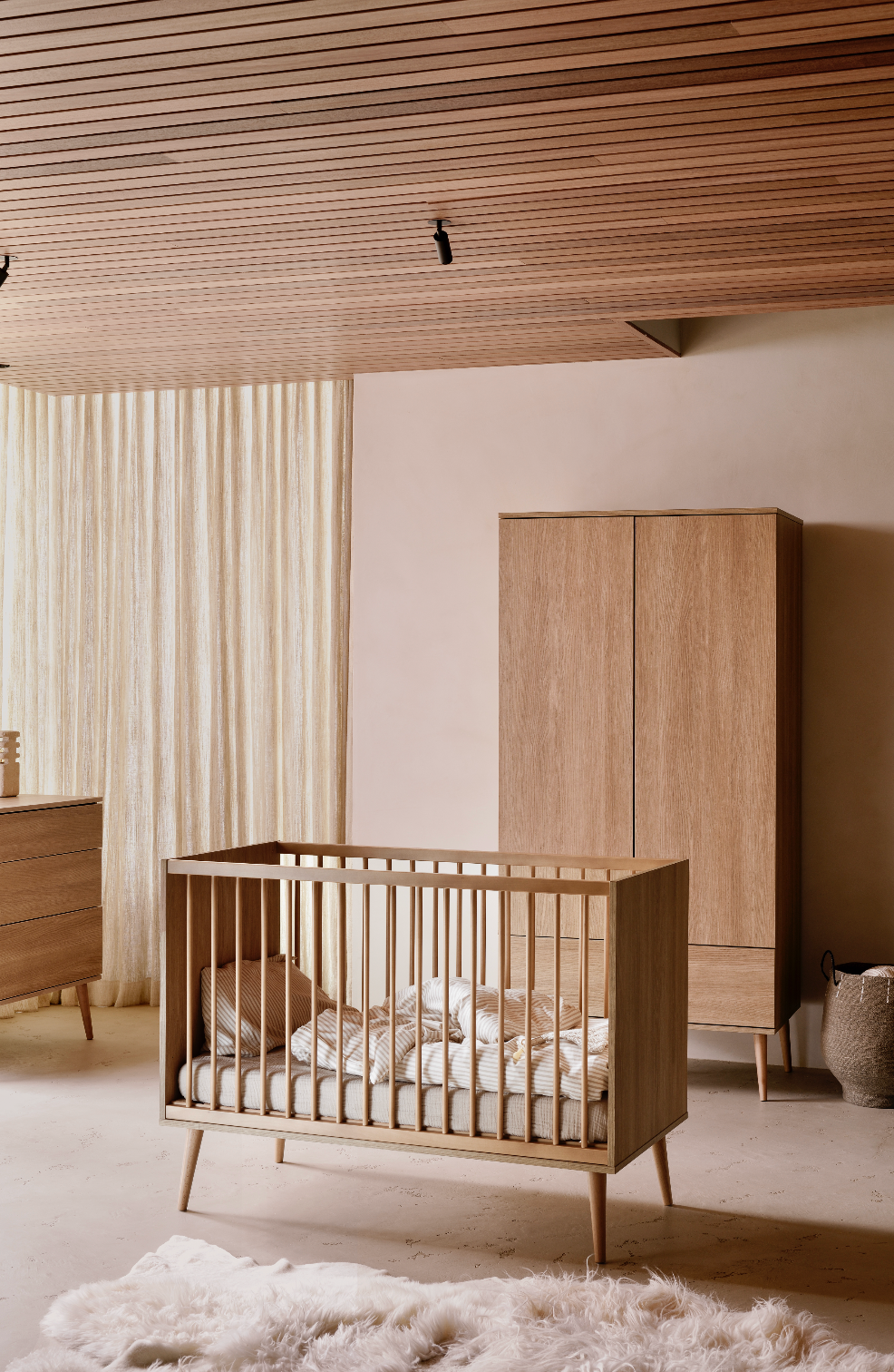 Flow Ліжко - 120 x 60 см - Honey Ash