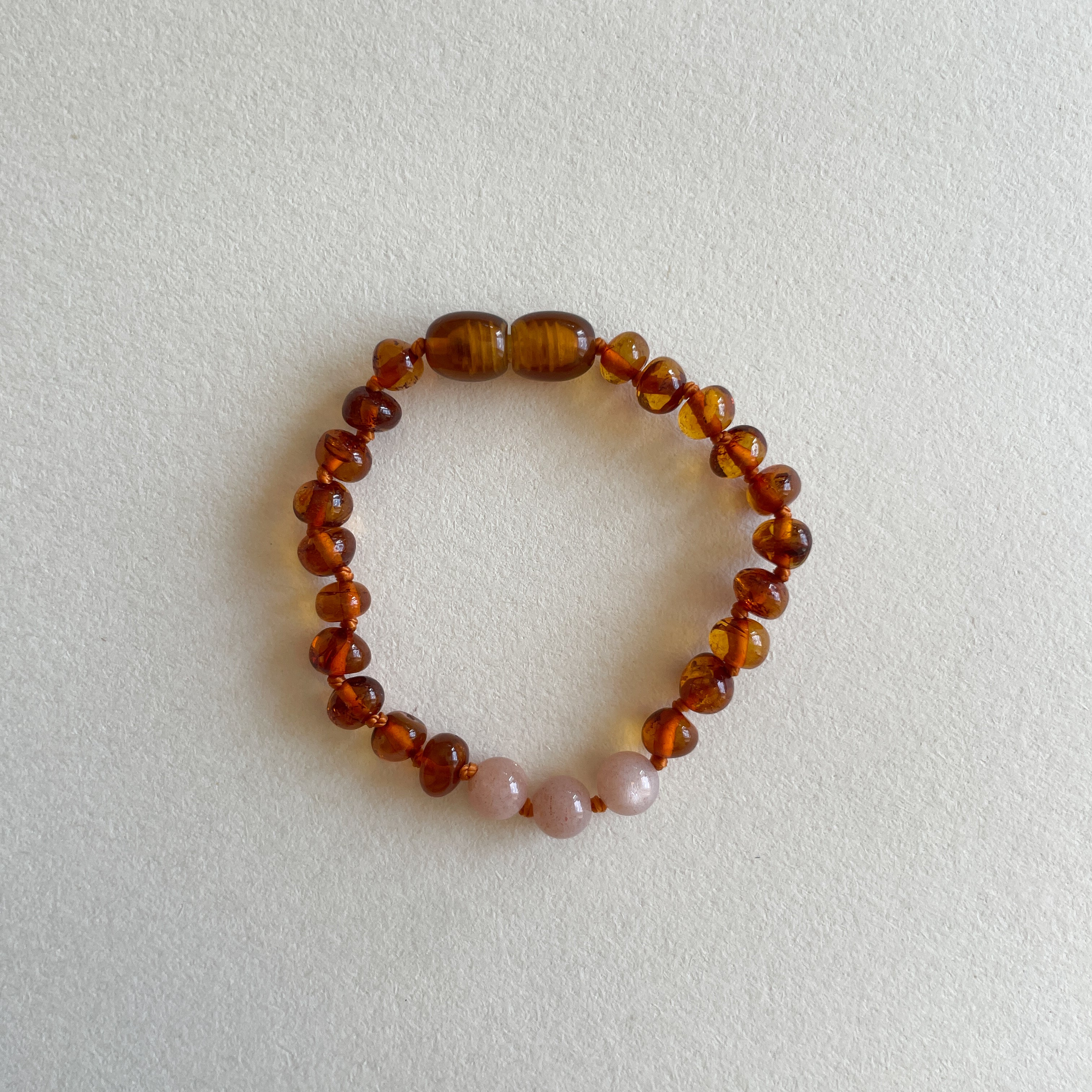 MAYLI Amber Toddler Bracelet Peach Moonstone - Hola BB