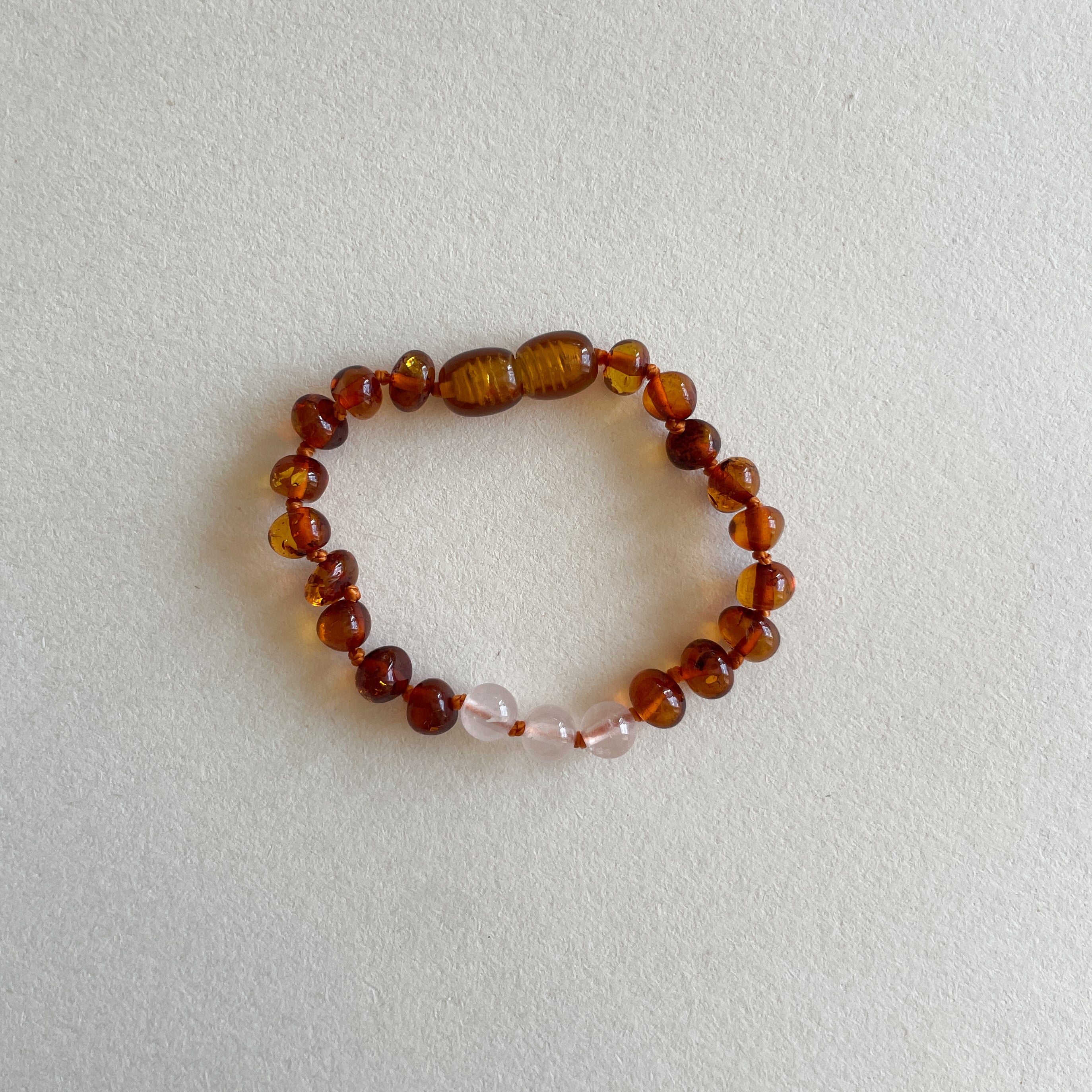 MAYLI Amber Toddler Bracelet Rose Quartz - Hola BB