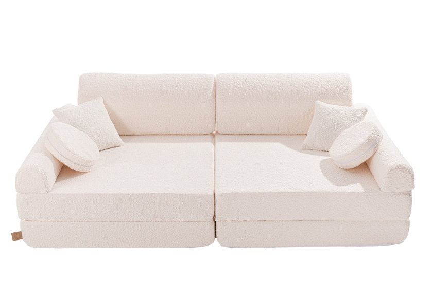 Meow Baby Modular Sofa for Kids Boucle White - Hola BB