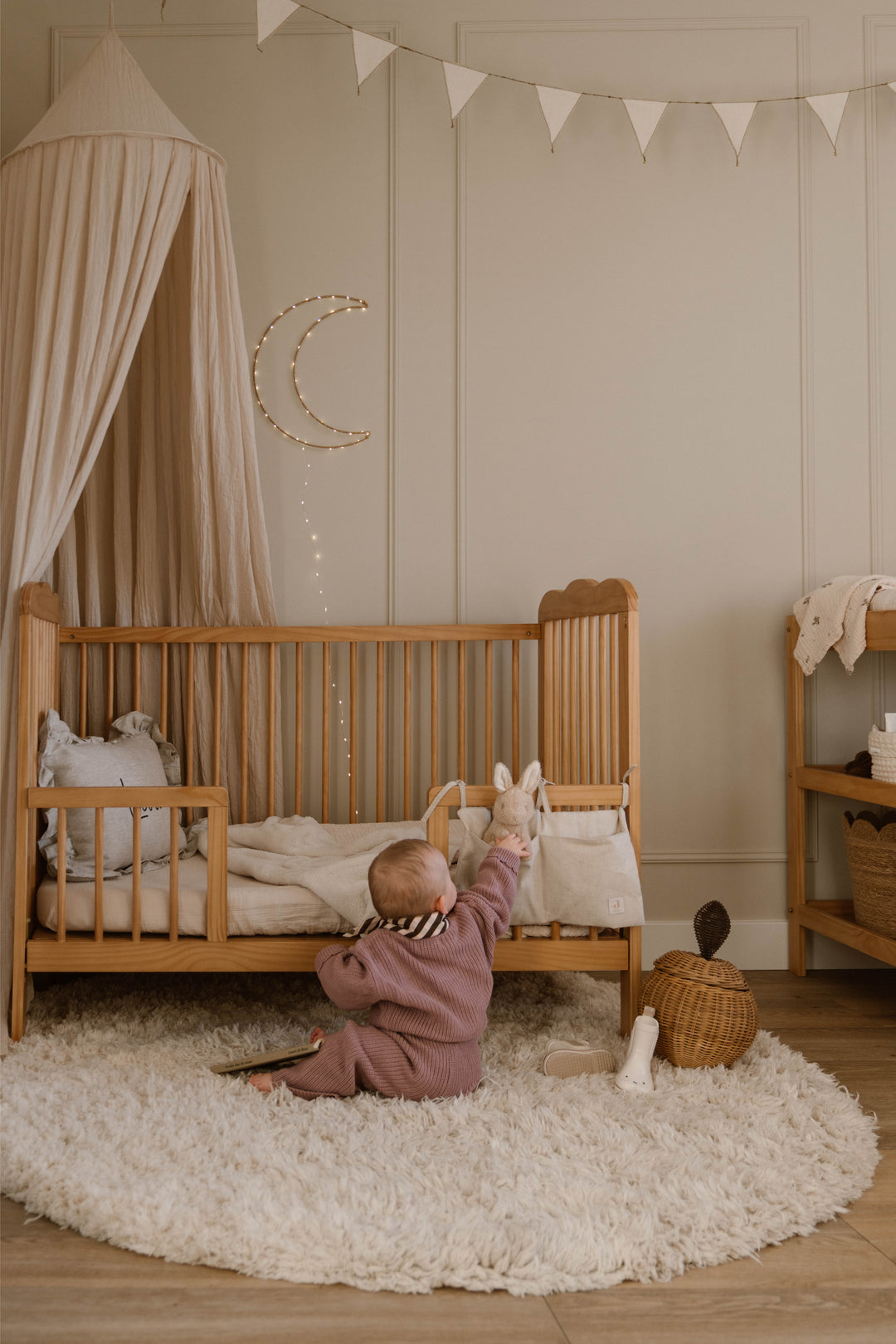 Rose · Cuna grande · Lateral cama de día