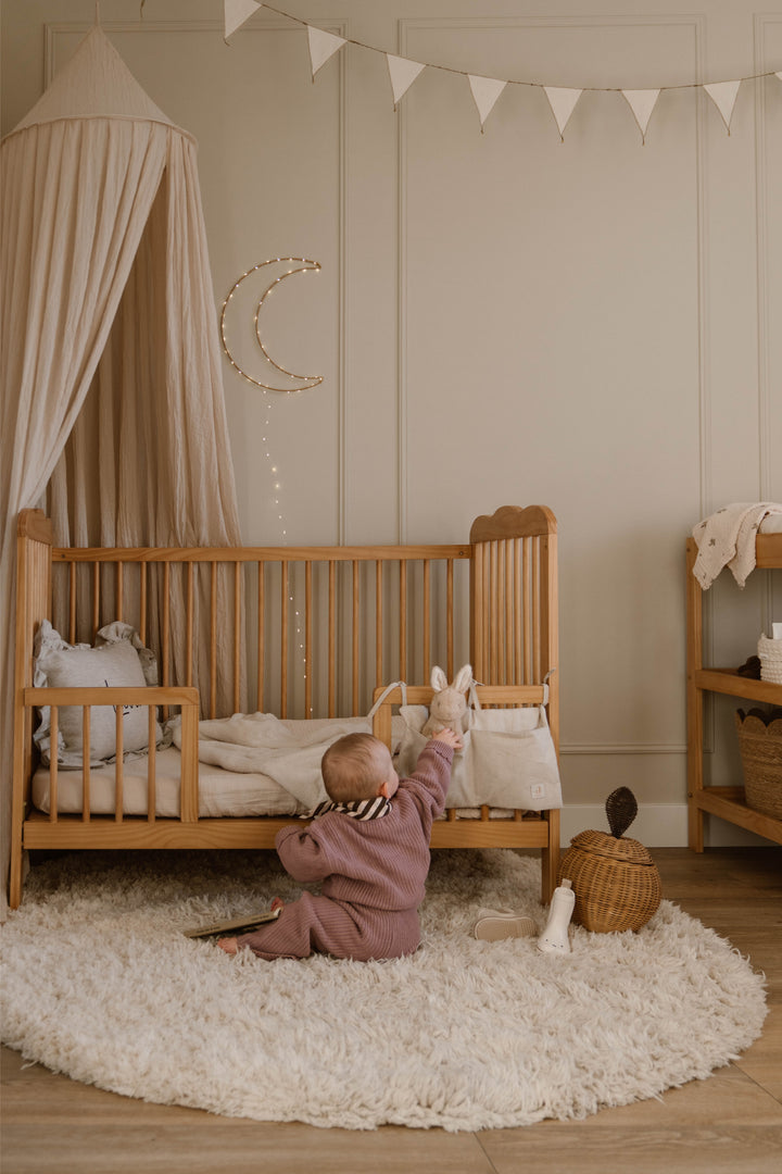 Rose · Cuna grande · Lateral cama de día