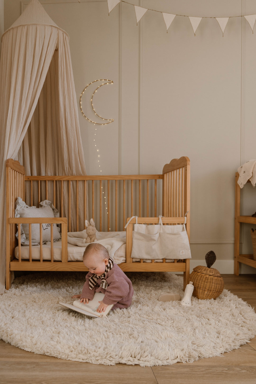 Rose · Cuna grande · Lateral cama de día