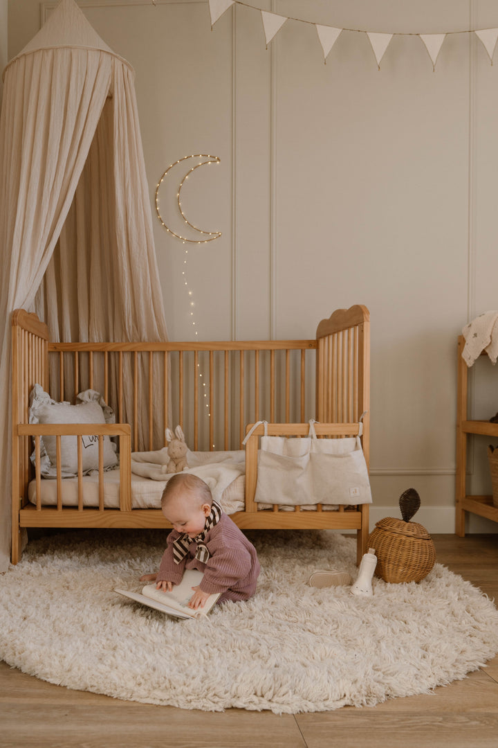 Rose · Cuna grande · Lateral cama de día