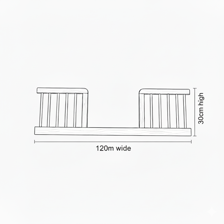 Rose · Cuna grande · Lateral cama de día