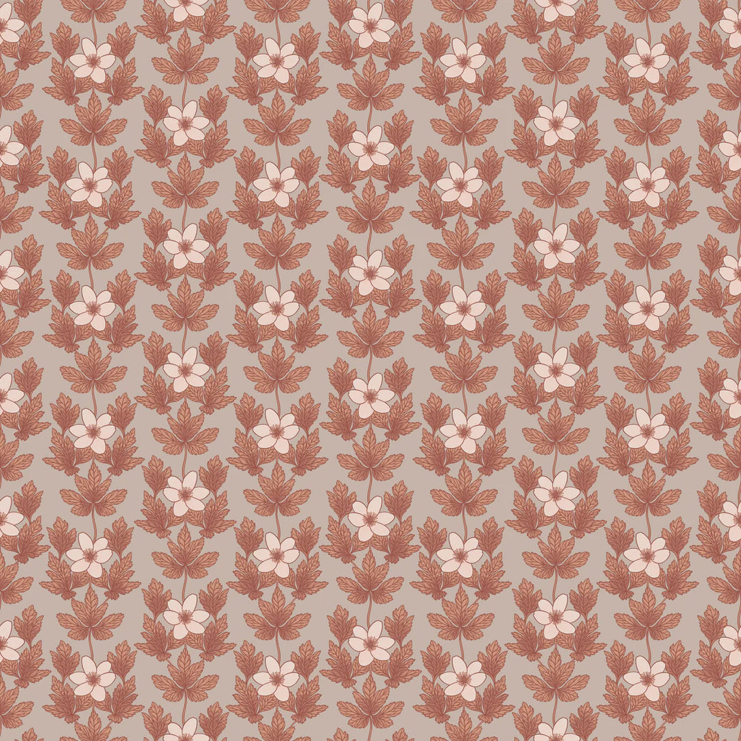 Summer Gray Wood Anemone Wallpaper Wood Anemone Copper - Hola BB