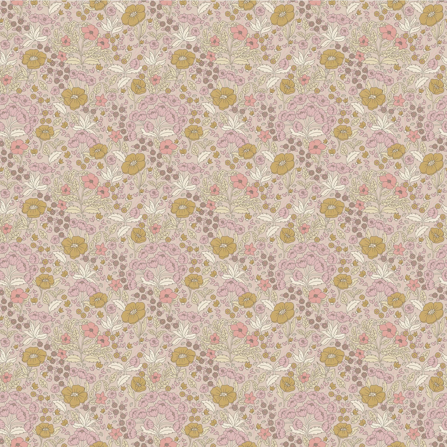 Summer Gray Doris Wallpaper Doris Pink - Hola BB